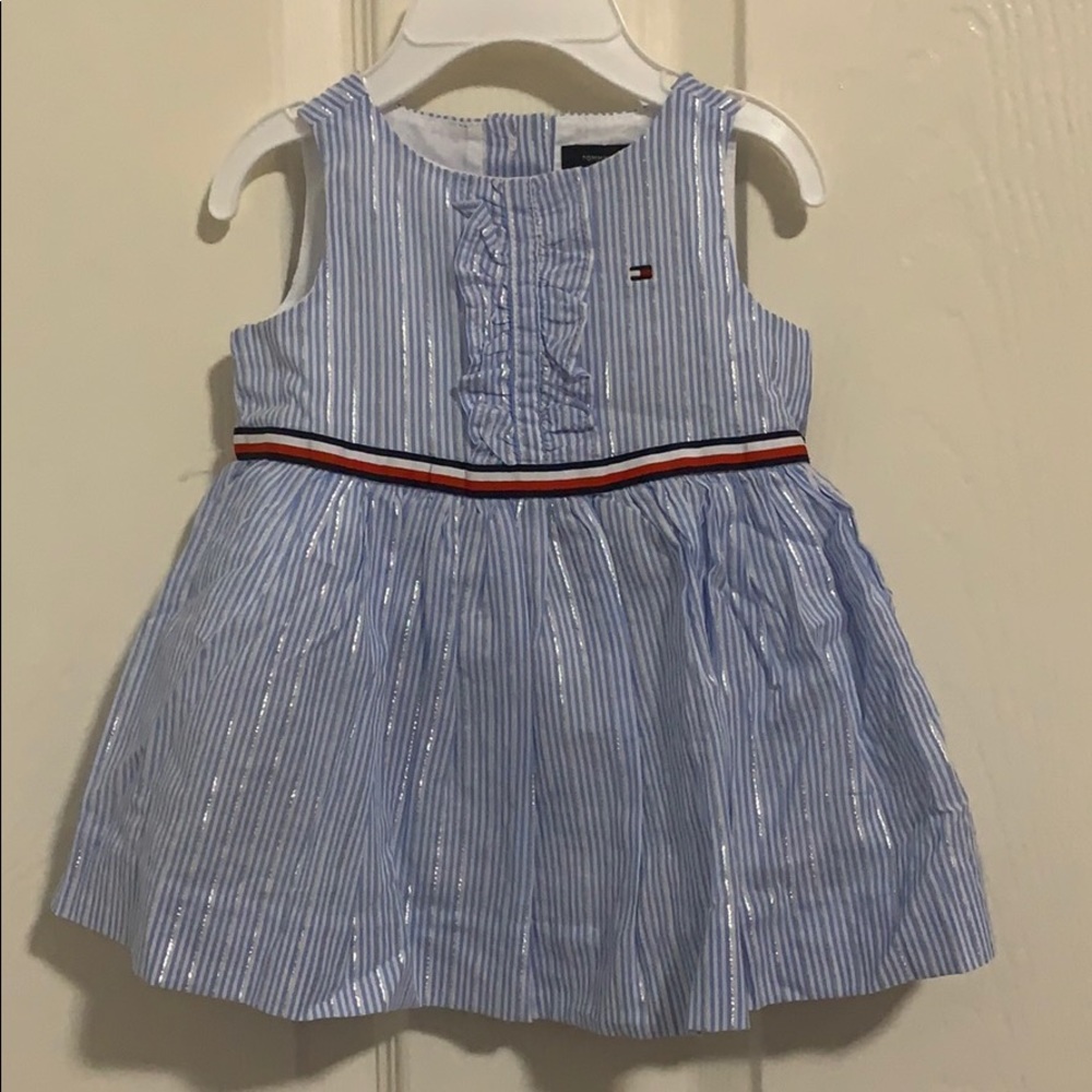 ❌SOLD❌Baby Tommy Hilfiger Blue Shimmery Dress 👧🏻